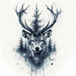 animals-with-expression – tattoo design ideas free ai generated – neotraditional-classic-shading – for-upper-arm – Gallery: other-animals-inkby-ai