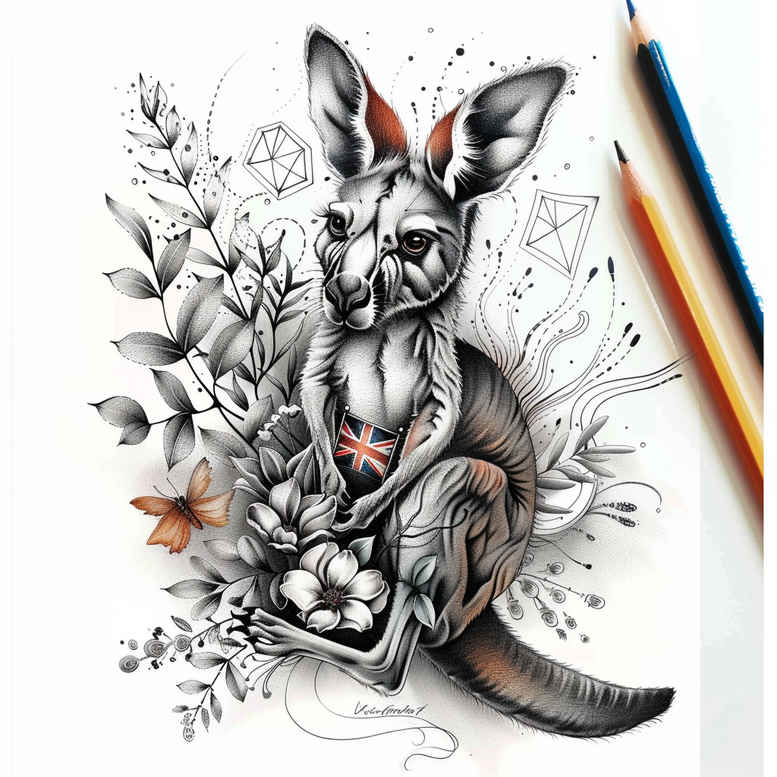 animals-with-expression – tattoo design ideas free ai generated – realism-smooth-blackwork – for-triceps – Gallery: other-animals-inkby-ai