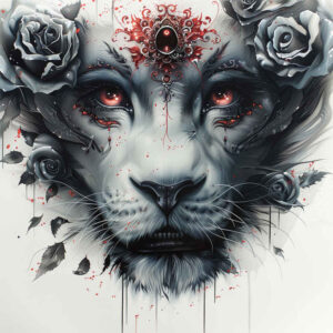 animals-with-expression – tattoo design ideas free ai generated – surrealism-unreal – for-thigh – Gallery: other-animals-inkby-ai