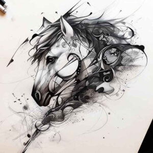 animals-with-flowers – tattoo design ideas free ai generated – neotraditional-artistic-contrast – for-foot – Gallery: other-animals-inkby-ai