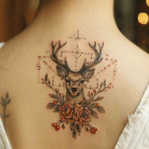 animals-with-flowers – tattoo design ideas free ai generated – realism-soft-highlights – for-toe – Gallery: other-animals-inkby-ai
