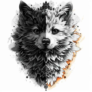 animals-with-lines – tattoo design ideas free ai generated – realism-light-and-shadow-play – for-hip – Gallery: other-animals-inkby-ai