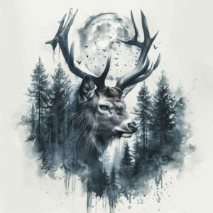 animals-with-natural-look-for-men – tattoo design ideas free ai generated – neotraditional-clear-lines – for-arm – Gallery: other-animals-inkby-ai