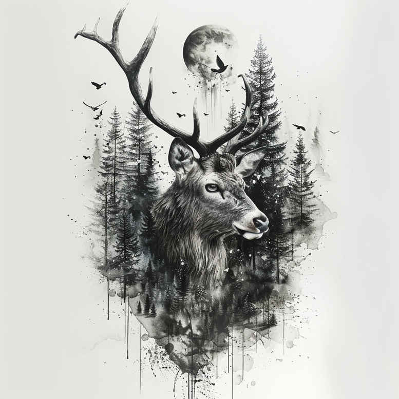 animals-with-ornamental-details – tattoo design ideas free ai generated – realism-ultra-detailed – for-upper-chest – Gallery: other-animals-inkby-ai