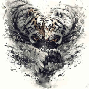 animals-with-shading – tattoo design ideas free ai generated – neotraditional-refined-color-palette – for-lower-chest – Gallery: other-animals-inkby-ai