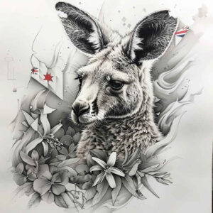 animals-with-shading – tattoo design ideas free ai generated – neotraditional-subtle-tone – for-upper-back – Gallery: other-animals-inkby-ai