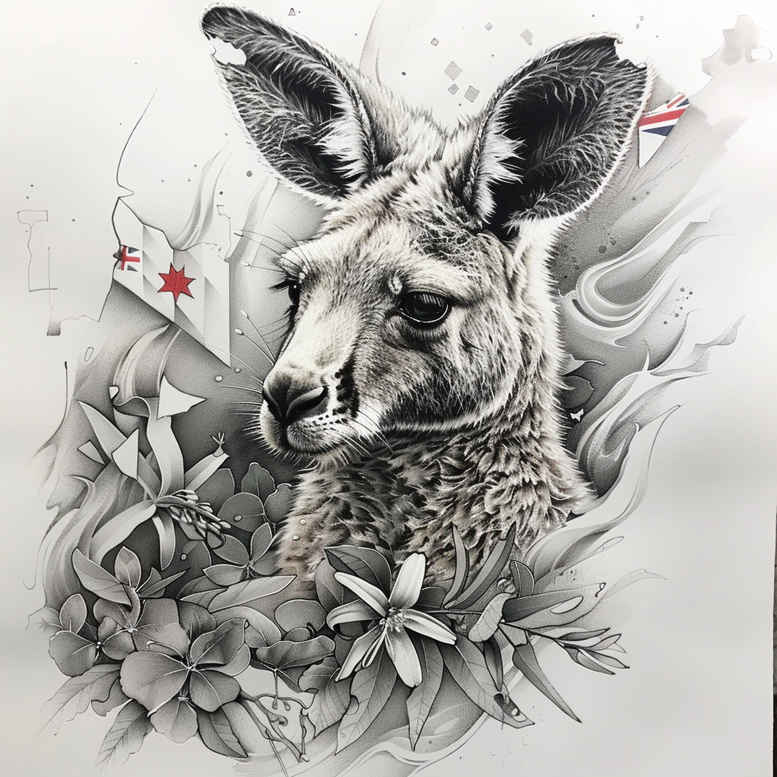 animals-with-shading – tattoo design ideas free ai generated – neotraditional-subtle-tone – for-upper-back – Gallery: other-animals-inkby-ai