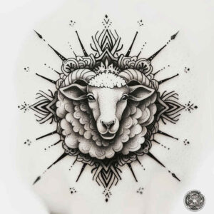 animals-with-spiritual-motif – tattoo design ideas free ai generated – neotraditional-intricate-shading – for-behind-ear – Gallery: other-animals-inkby-ai