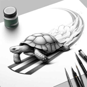 animals-with-symbols – tattoo design ideas free ai generated – neotraditional-layered-fill – for-upper-shoulder – Gallery: other-animals-inkby-ai