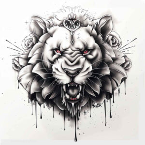 animals-with-tenderness – tattoo design ideas free ai generated – neotraditional-soft-blending – for-palm – Gallery: other-animals-inkby-ai