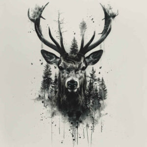 animals-with-wave – tattoo design ideas free ai generated – neotraditional-layered-fill – for-abdomen – Gallery: other-animals-inkby-ai