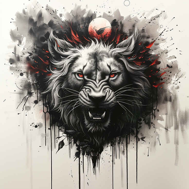 animals-with-wave – tattoo design ideas free ai generated – realism-optical-depth – for-ankle – Gallery: other-animals-inkby-ai