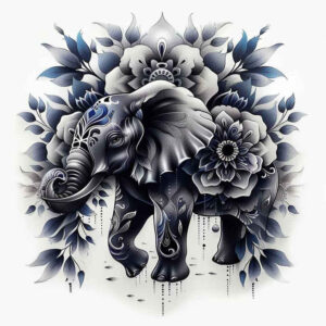 animals-with-wavy-lines – tattoo design ideas free ai generated – neotraditional-detailed-linework – for-knee – Gallery: other-animals-inkby-ai