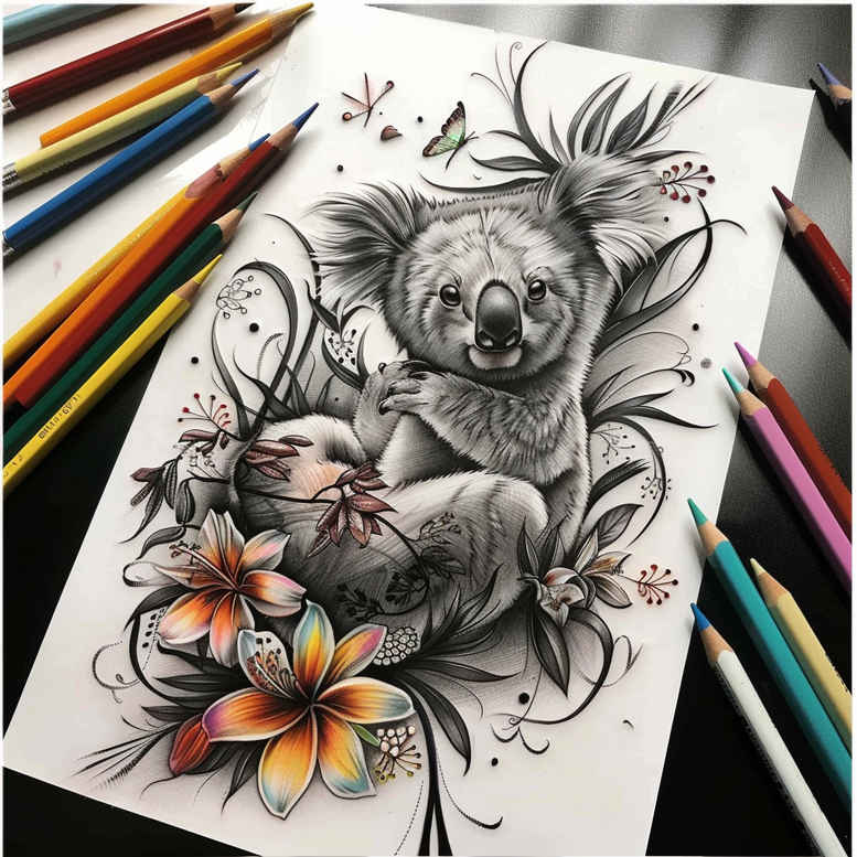 animals-with-wavy-lines – tattoo design ideas free ai generated – neotraditional-layered-inks – for-palm – Gallery: other-animals-inkby-ai