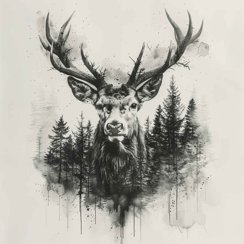 animals-with-wavy-lines – tattoo design ideas free ai generated – realism-realistic-lighting – for-outer-arm – Gallery: other-animals-inkby-ai