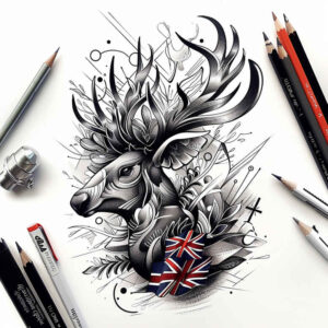 artistic-animals – tattoo design ideas free ai generated – surrealism-visionary – for-calf – Gallery: other-animals-inkby-ai