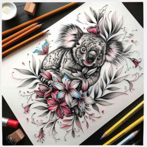 exotic-animals – tattoo design ideas free ai generated – neotraditional-expressive-color – for-spine – Gallery: other-animals-inkby-ai