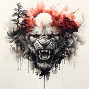 exotic-animals – tattoo design ideas free ai generated – surrealism-unreal – for-neck – Gallery: other-animals-inkby-ai