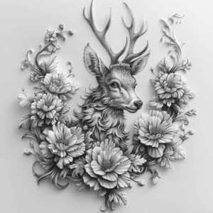 fauna – tattoo design ideas free ai generated – surrealism-ethereal – for-shin – Gallery: other-animals-inkby-ai