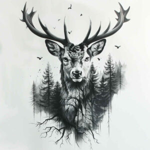 for-women – tattoo design ideas free ai generated – realism-soft-contrast – for-lower-back – Gallery: other-animals-inkby-ai