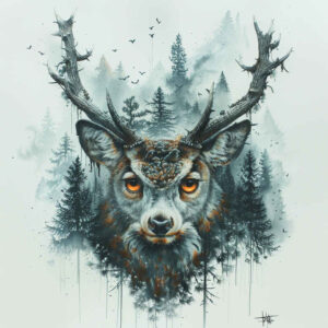 forest-animals – tattoo design ideas free ai generated – neotraditional-color-richness – for-lower-arm – Gallery: other-animals-inkby-ai