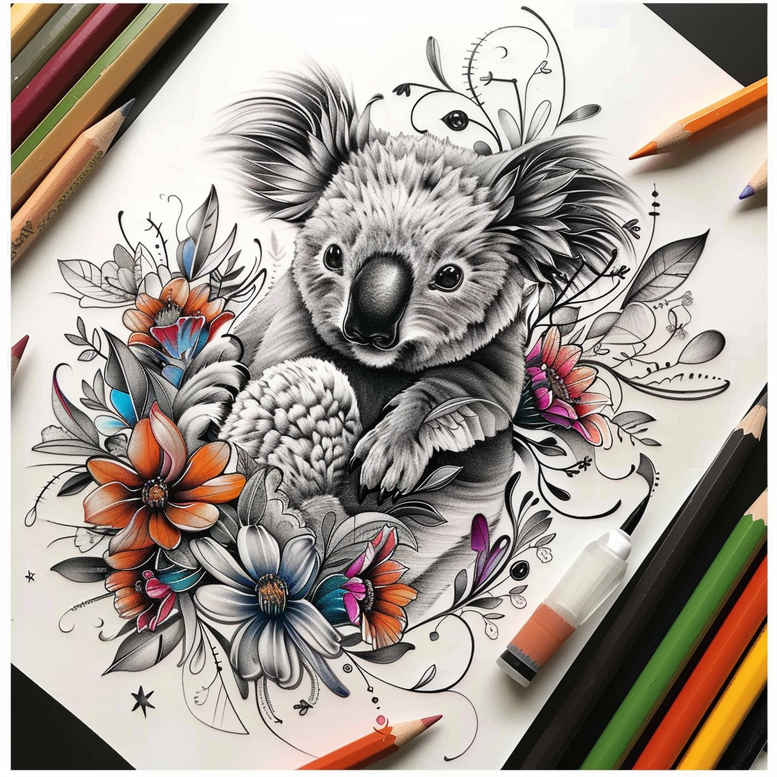 insects – tattoo design ideas free ai generated – surrealism-enigmatic-visuals – for-stomach – Gallery: other-animals-inkby-ai