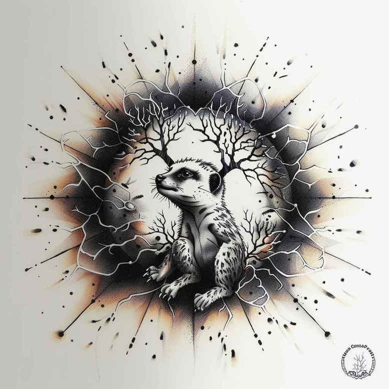 mammals – tattoo design ideas free ai generated – surrealism-floating-elements – for-foot – Gallery: other-animals-inkby-ai