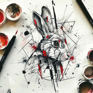 mystical-animals – tattoo design ideas free ai generated – neotraditional-bold-color-blocks – for-hip – Gallery: other-animals-inkby-ai