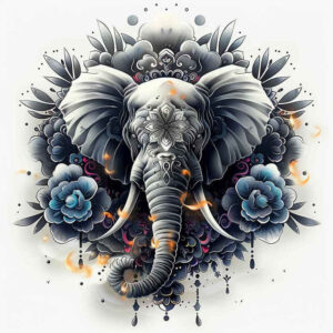 mystical-animals – tattoo design ideas free ai generated – neotraditional-refined-lines – for-nape – Gallery: other-animals-inkby-ai