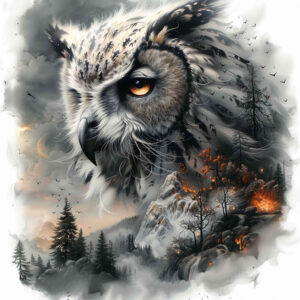 mystical-animals – tattoo design ideas free ai generated – neotraditional-sharp-edges – for-back-of-neck – Gallery: other-animals-inkby-ai