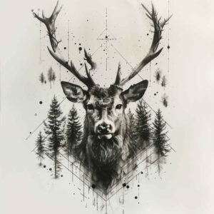 mystical-animals – tattoo design ideas free ai generated – realism-realistic-structure – for-back-shoulder – Gallery: other-animals-inkby-ai