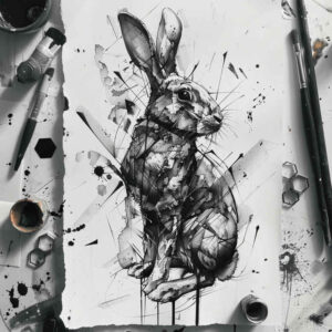 symbolic-animals – tattoo design ideas free ai generated – realism-contour-shading – for-lower-back – Gallery: other-animals-inkby-ai