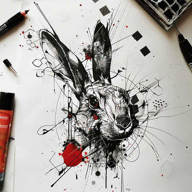 other-animals tattoo design ideas Surrealism enigmatic animal spirits for back of neck
