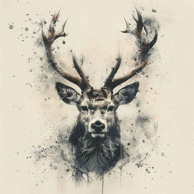 other-animals tattoo design ideas Surrealism blurred edges detailed anatomy symbolising strength