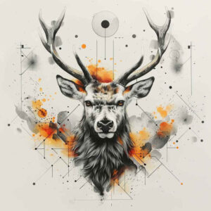 other-animals tattoo design ideas Surrealism fluid forms detailed fur resilience and power
