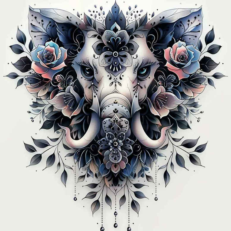 other-animals tattoo design ideas Neotraditional vivid color dynamic poses for arm