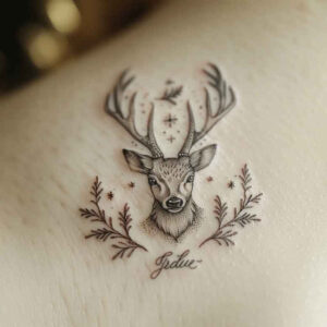 other-animals tattoo design ideas Surrealism mystical fierce for behind ear