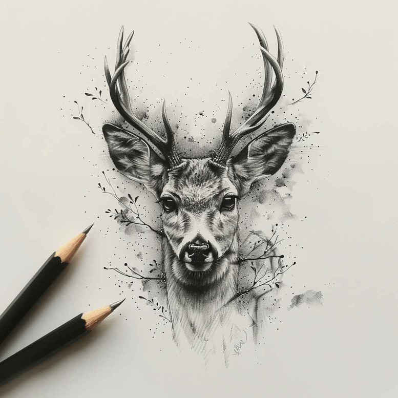 other-animals tattoo design ideas Surrealism morphic transformation intricate detail symbol of determination