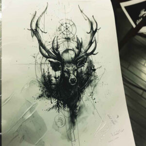 other-animals tattoo design ideas Realism sharp focus natural flow for lower back