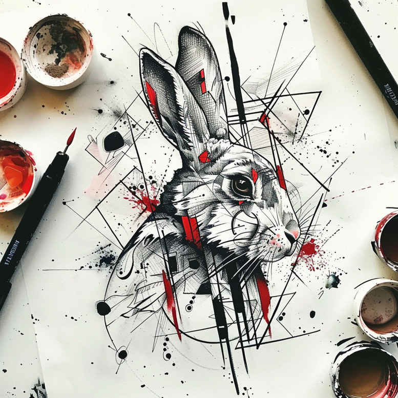 other-animals tattoo design ideas bold color blocks natural patterns for chest