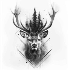 other-animals tattoo design ideas Surrealism shimmering forms natural patterns stands for strength