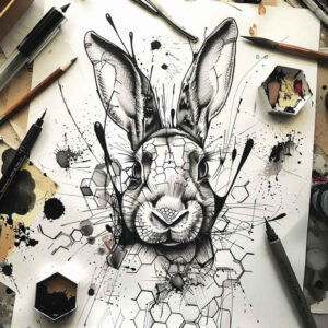 other-animals tattoo design ideas Realism natural contrast natural texture for shin