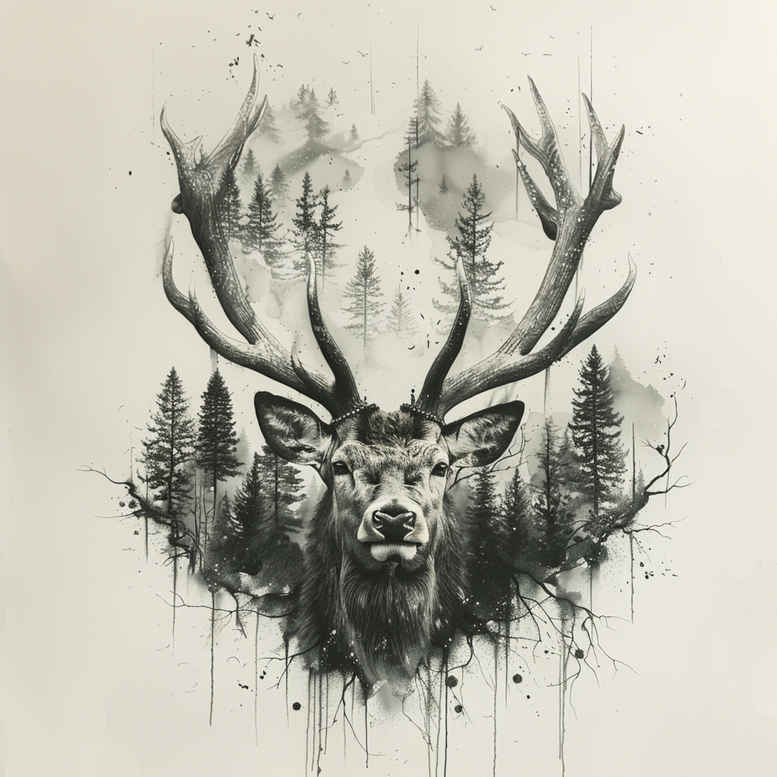 other-animals tattoo design ideas classic shading natural texture symbolising courage