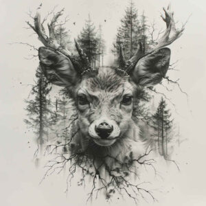 other-animals tattoo design ideas Surrealism hallucinatory organic for nape