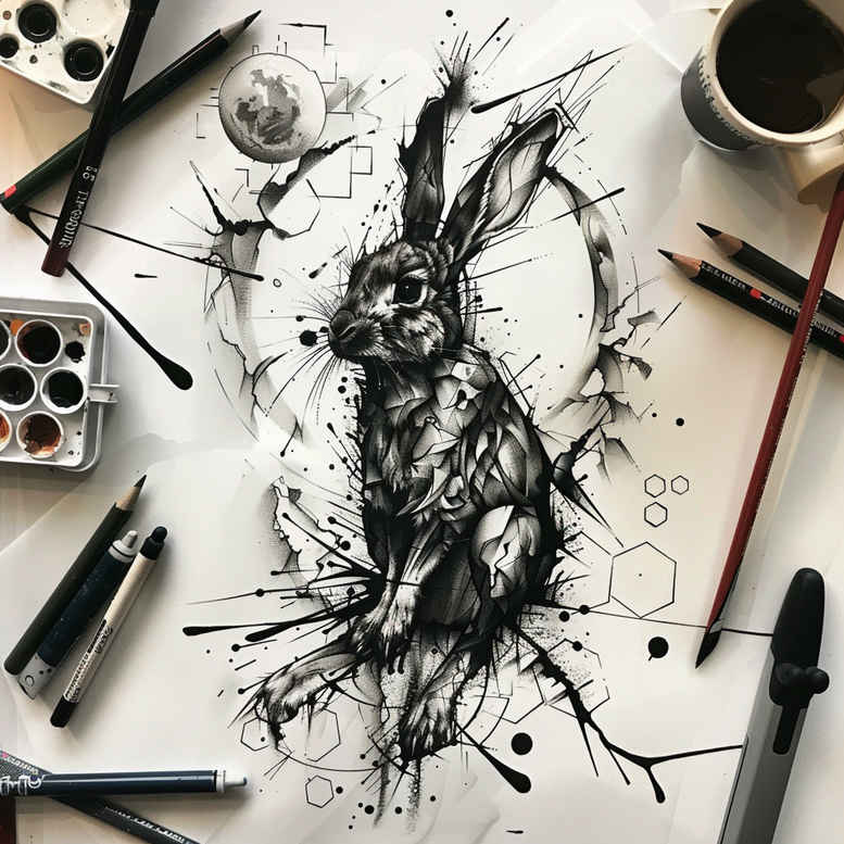 other-animals tattoo design ideas real-life shading powerful for elbow