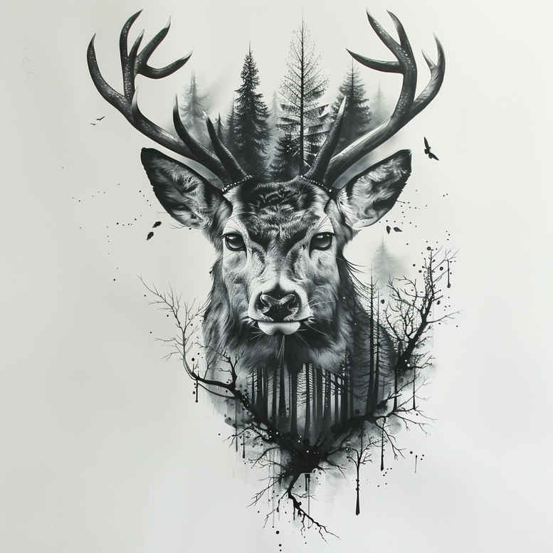 other-animals tattoo design ideas Surrealism melted shapes realistic embodying endurance