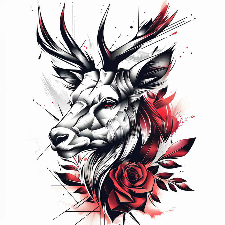 other-animals tattoo design ideas Neotraditional dynamic color symbolic animals for collarbone