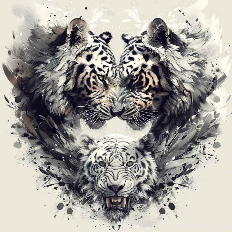 other-animals tattoo design ideas Surrealism chromatic aberration symbolic animals for upper shoulder