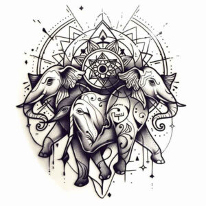 other-animals tattoo design ideas Surrealism juxtaposition symbolic for upper back