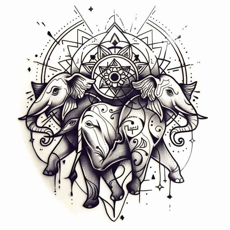 other-animals tattoo design ideas Surrealism juxtaposition symbolic for upper back